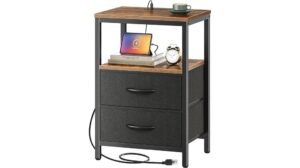 Huuger Nightstand With Charging Station Review