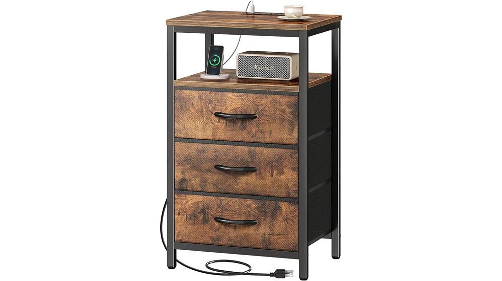 stylish and functional nightstand