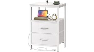 Huuger Nightstand With Charging Station Review